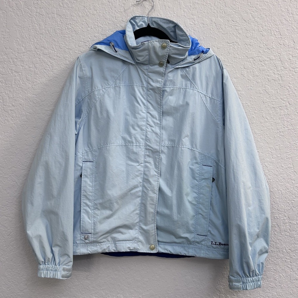 L.L. Bean Vintage 90s Woman's Heavy Weight Windbreaker Small Blue